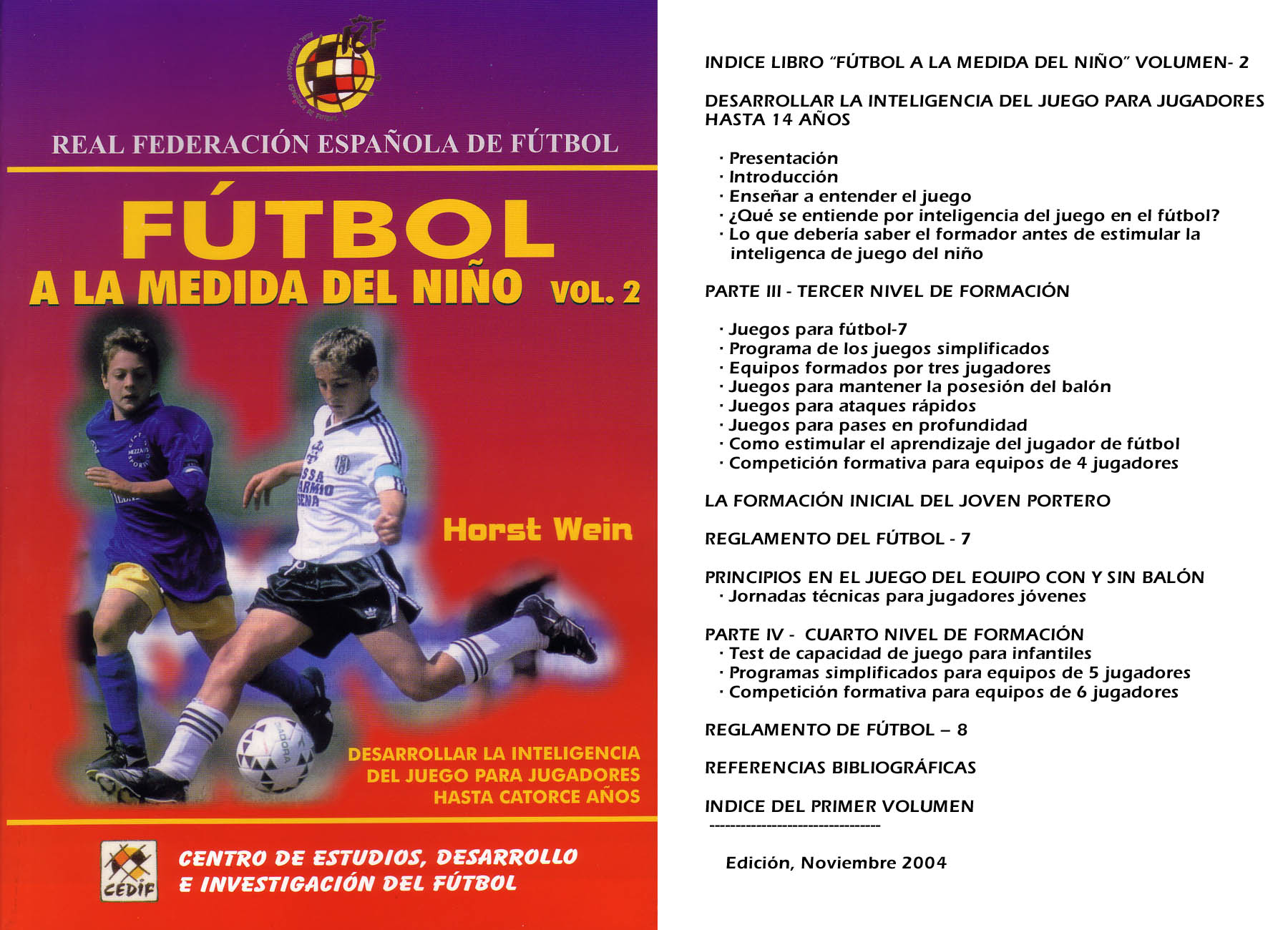 Libro Fútbol a la Medida del Niño De Horst Wein - Buscalibre